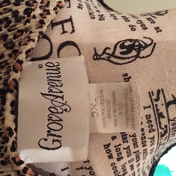 Women's Grove Avenue stretchy leopard print sleeveless op size 2x. Gently used. - Picture 4 of 4